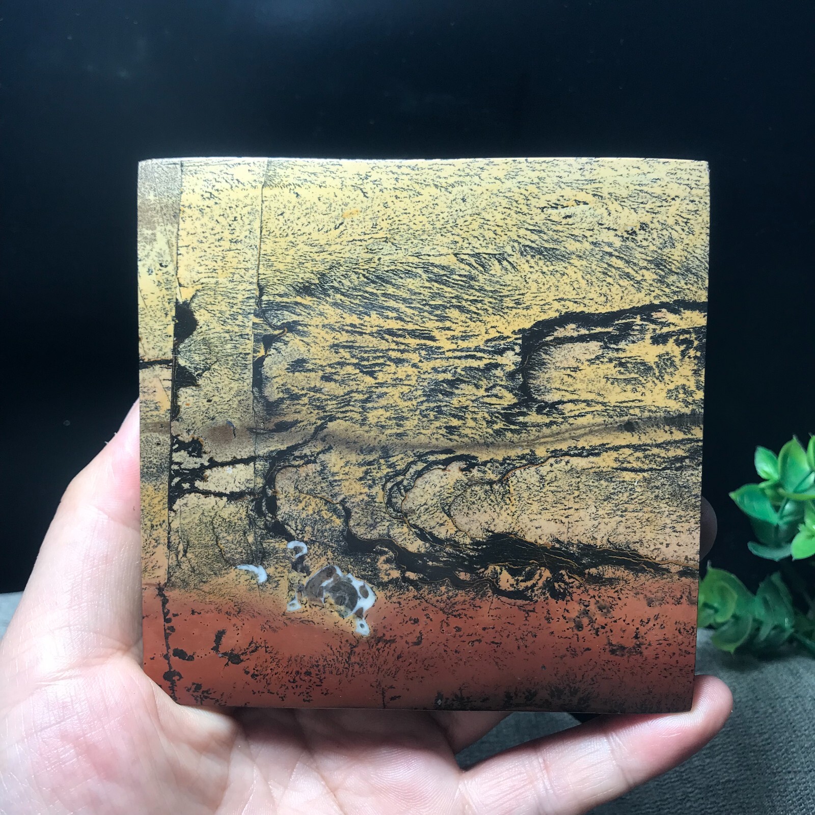 220g Natural Chinese painting stone crystal ornaments for home decoration 15