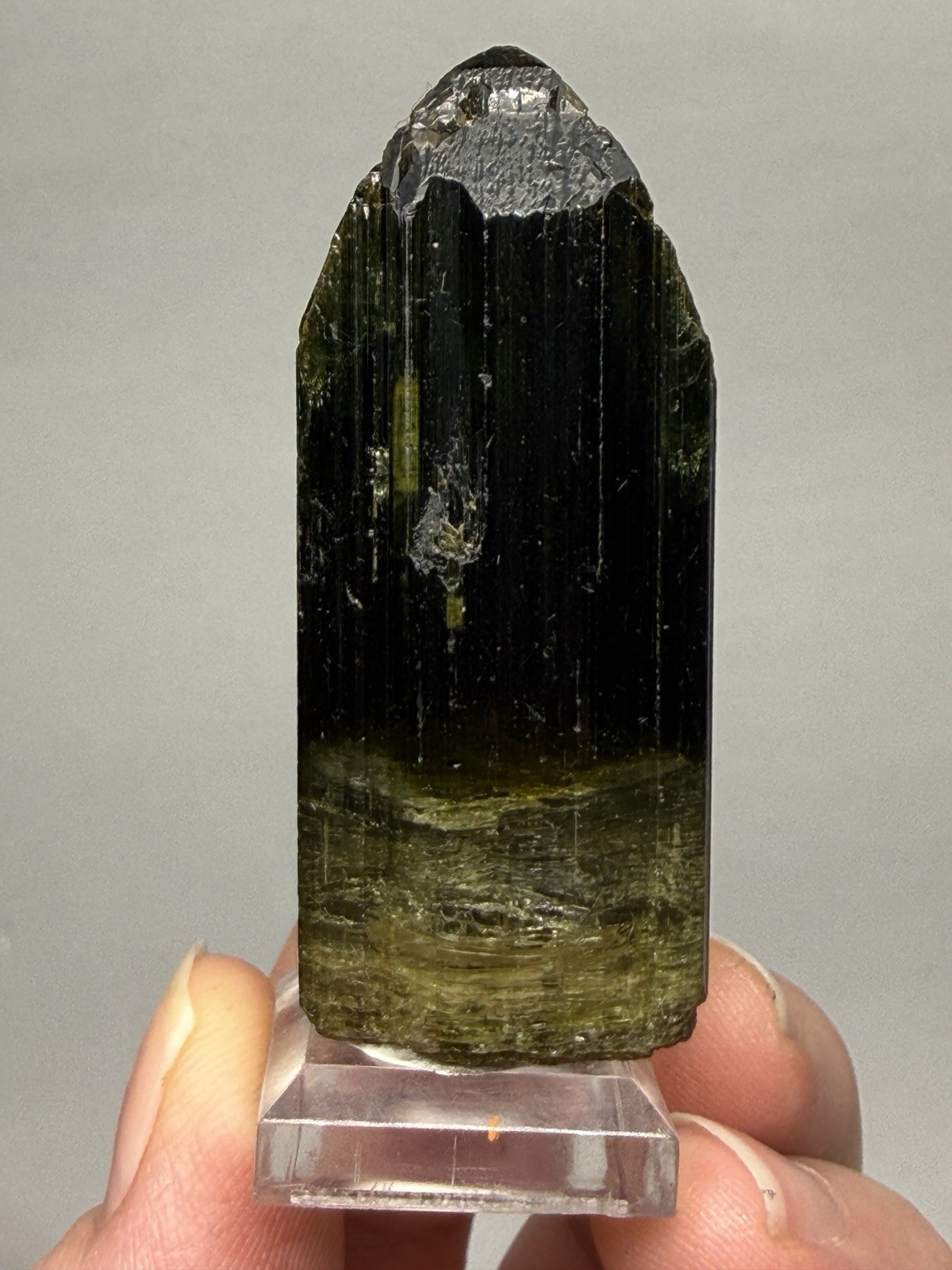 Naturally Faceted Green Tourmaline Gemstone Mineral Specimen | Pakistan