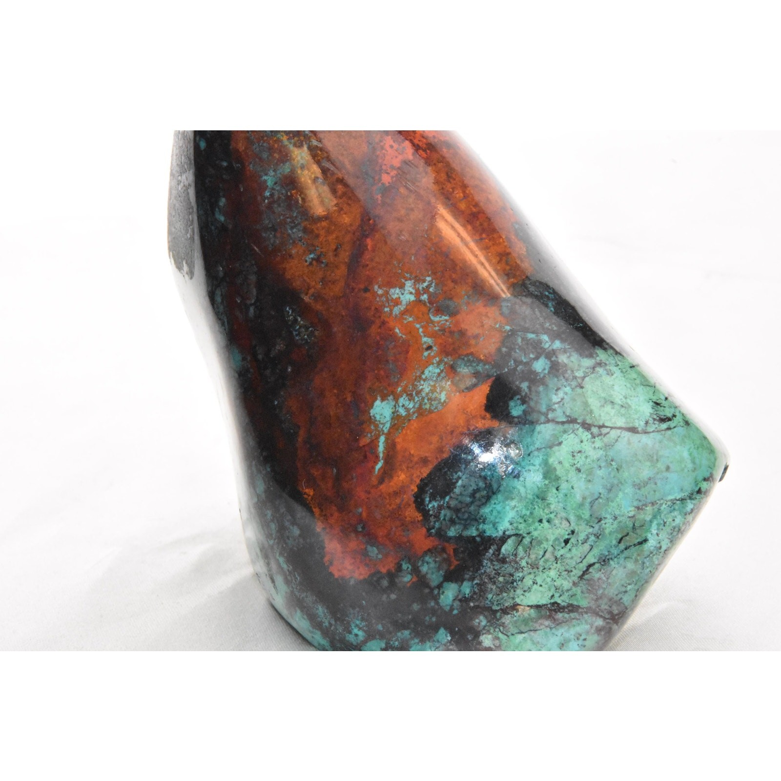 Sonora Sunset Standup Polished Free Form Rock | Mineral Specimens, Orange Teal