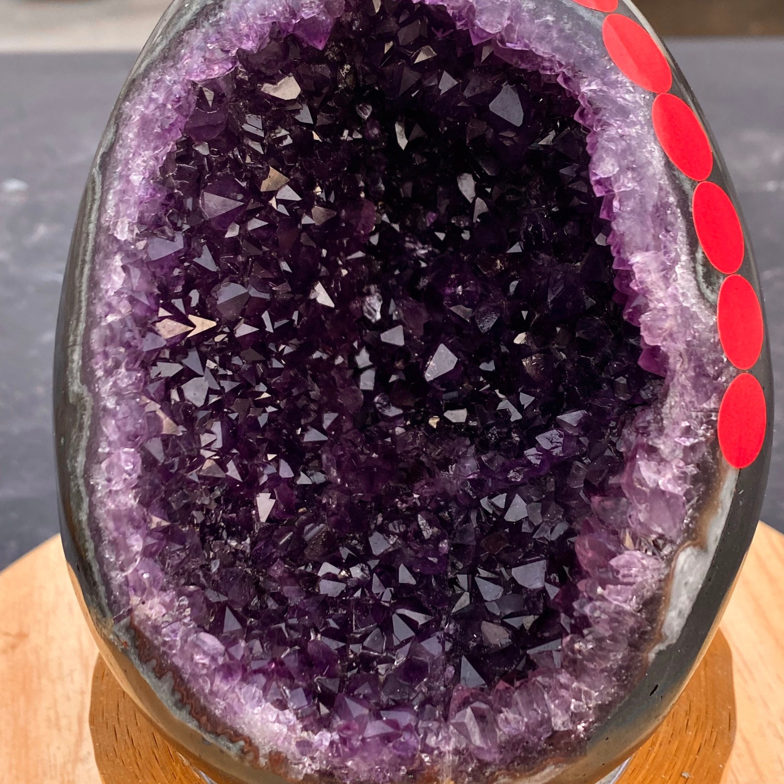 4.2LB Natural amethyst Dinosaur egg Quartz Crystal specimen healing