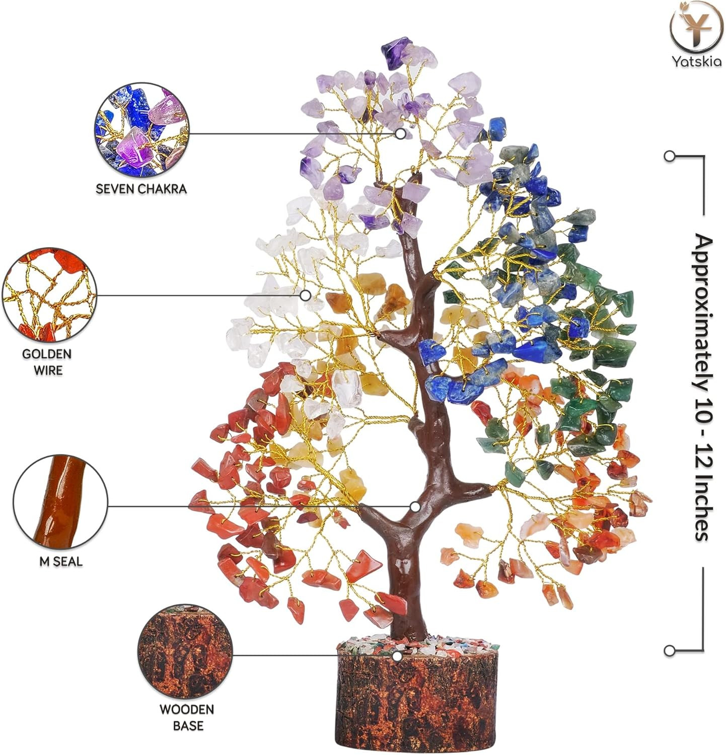 7 Chakra Tree of Life – Crystals and Healing Stones | Birthday Gifts | Crystal T