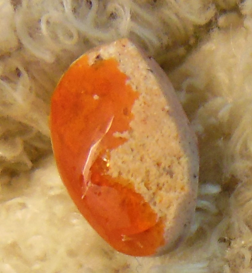 2.0ct Orange Mexican Fire Opal Double-Sided Freeform (see photos)
