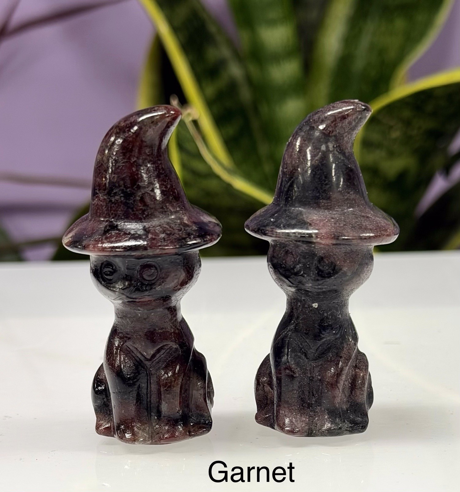 Wholesale Lot 8 Pcs 6cm Natural Crystal Witch Hat Cat Healing Energy