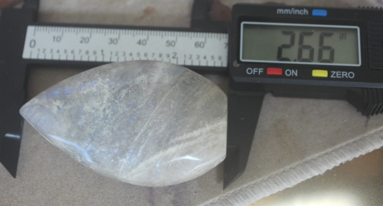 MOONSTONE TEARDROP FREEFORM 2.66 INCHES TALL/ 82 GRAMS