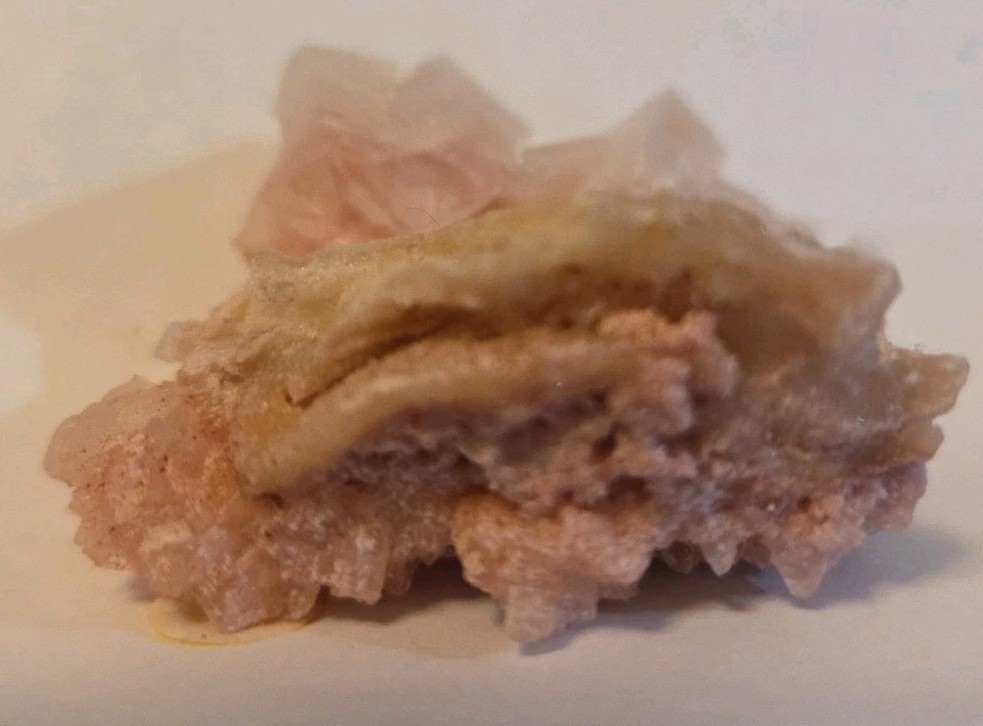 Pink Halite Crystal Cluster Specimen 2.25 X 2 X 1 Inches