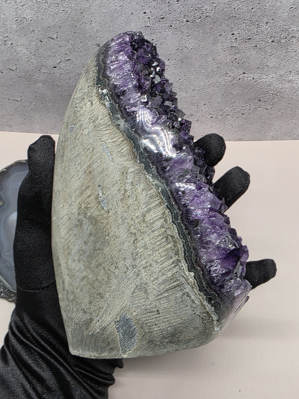 Uruguay Amethyst Geode Dark Purple Crystal Cluster Agate Slab Mine Direct 5LB +