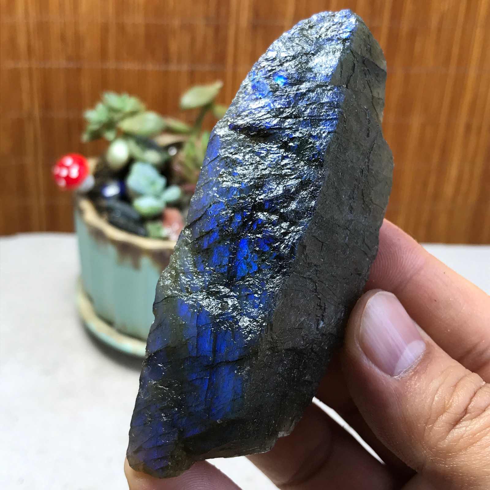 93-38-21mm Natural Labradorite Crystal gemstone Rough Mineral Specimen A5397