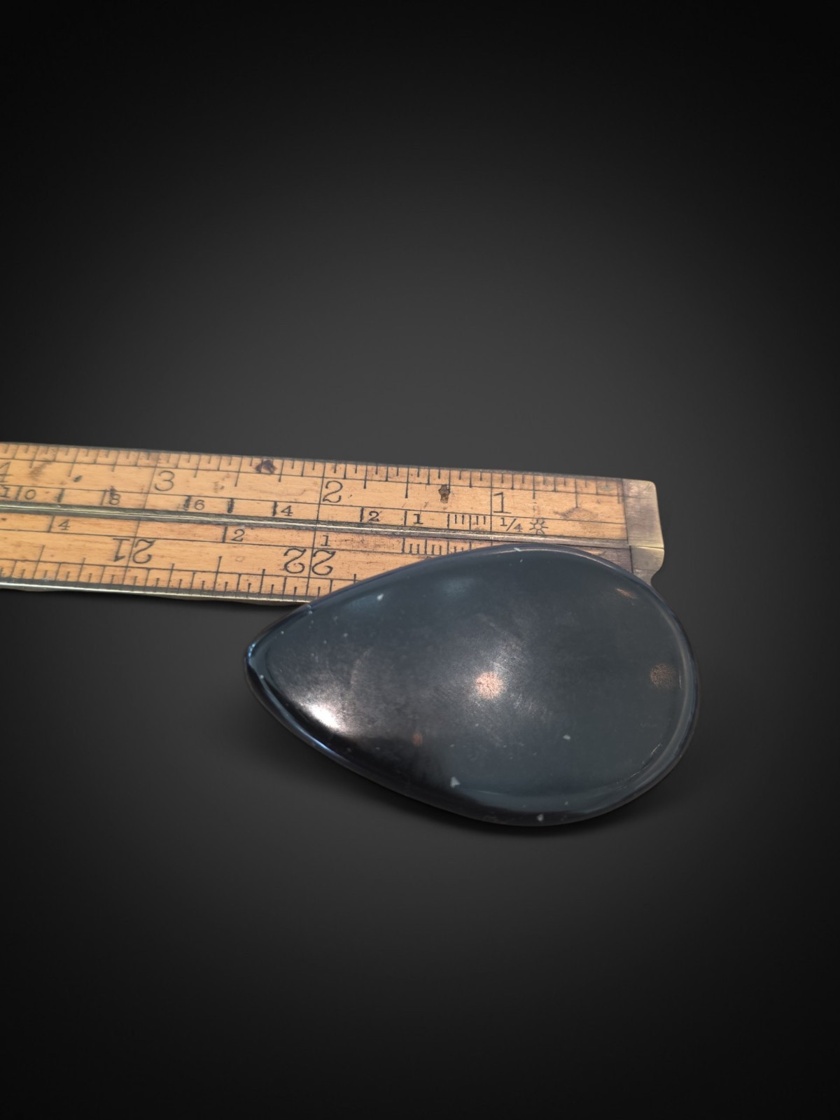 OOAK Hand Cut Black Obsidian Cabachon Nevada Stone Lapidary Cab By Gerry Lohrey