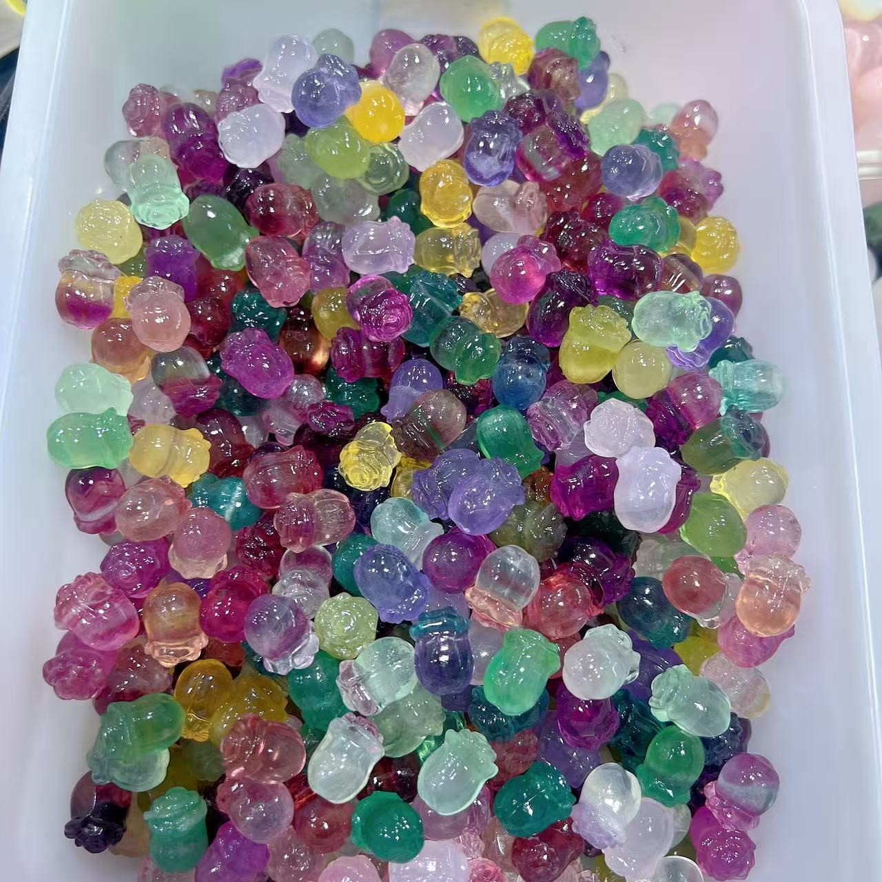 10pcs natural Fluorite Quartz Crystal Flower random Reiki Healing