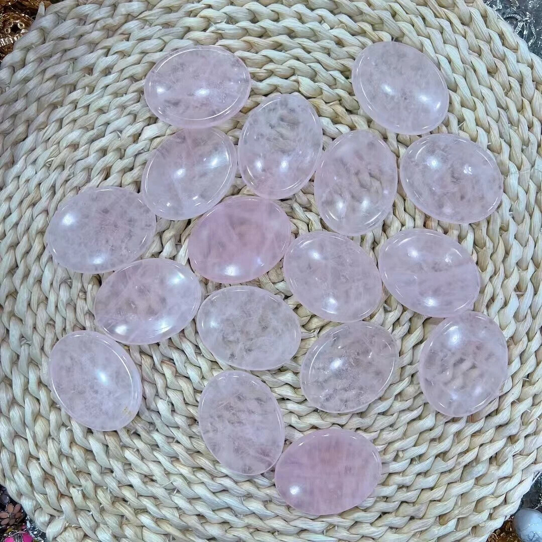 Wholesale! 50pcs Mix Crystal Oval Thumb Worry Stone Palm Stone Rei Healing Gift