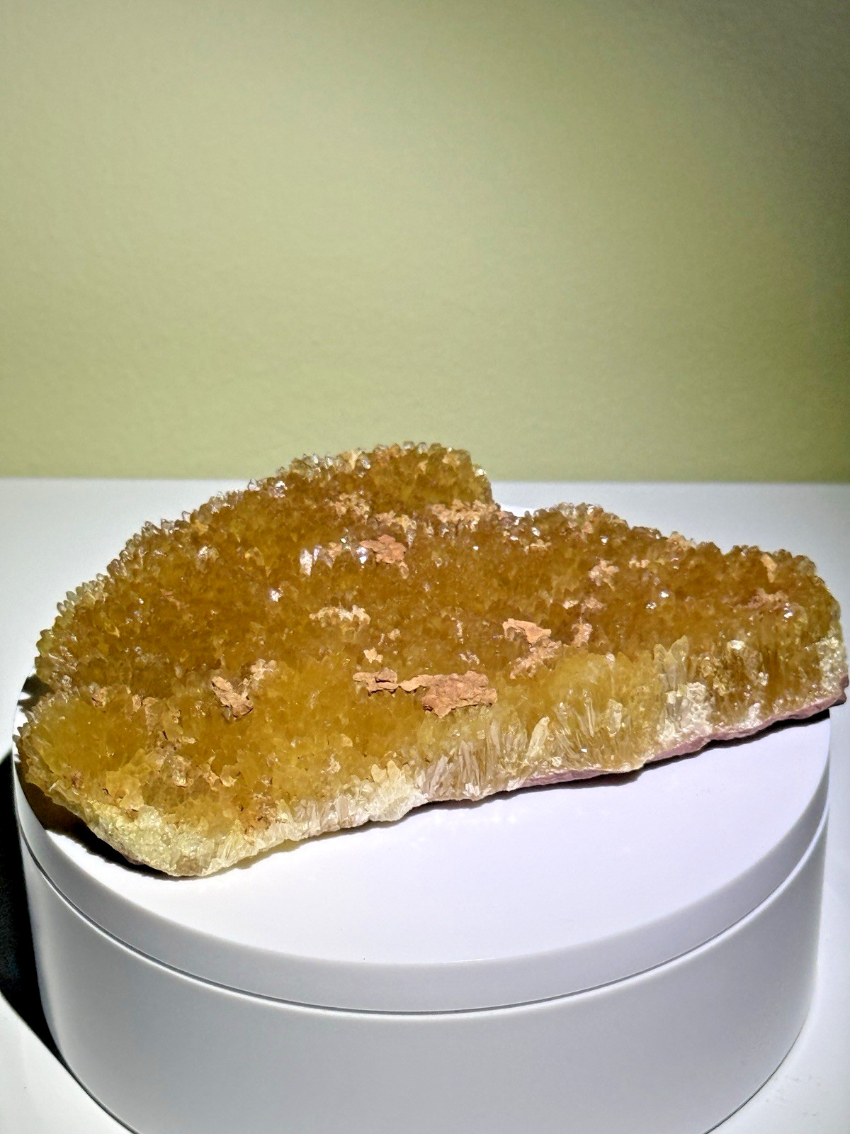 GOLDEN Fluorescent Orange Calcite Mineral Specimen – Morocco