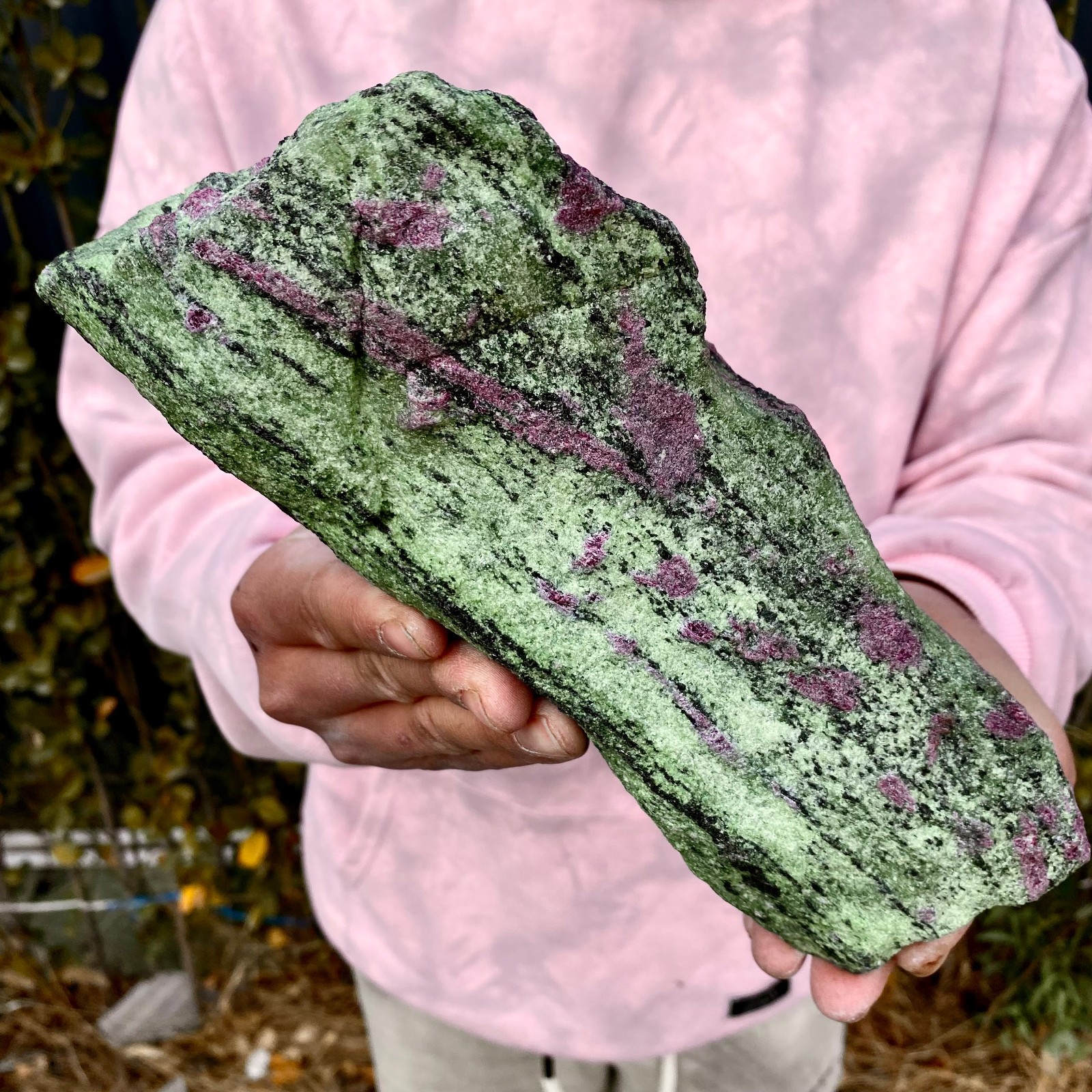 7.05LB Natural green Ruby zoisite (anylite) crystal Chakra mineral Healing Energ