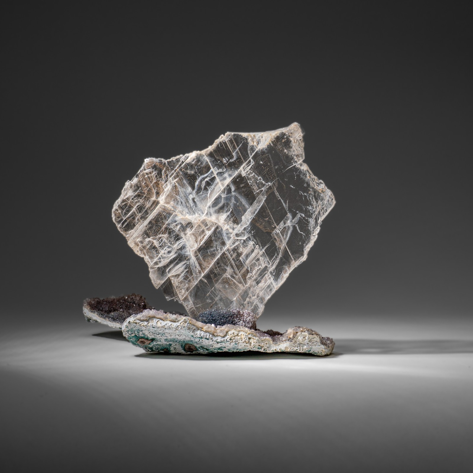 Gypsum Var. Selenite on Matrix from Rio Grande do Sul, Brazil (2.4 lbs)