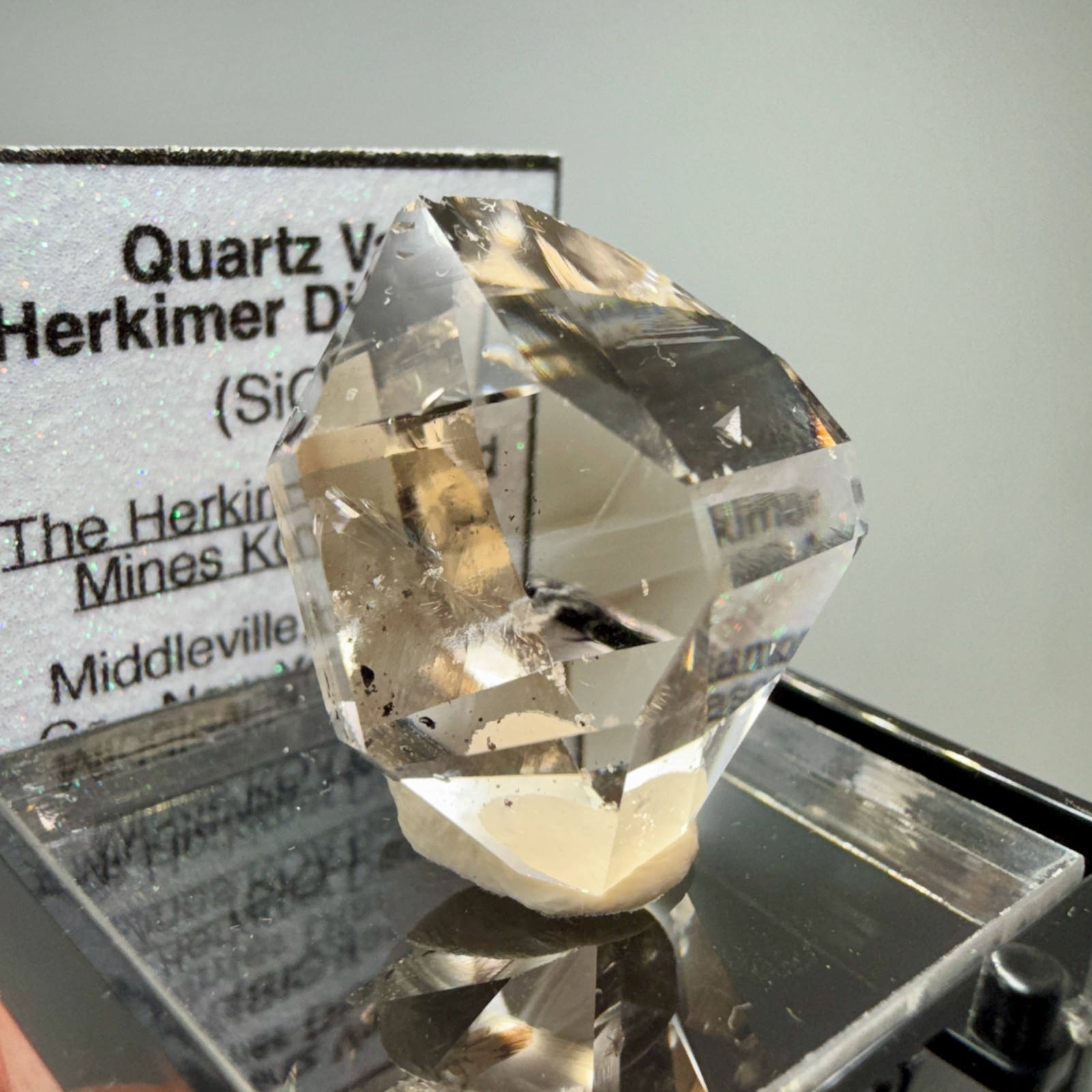 7.46 g A+ Grade Light Smoky Herkimer Diamond Gem, Nearly Flawless!