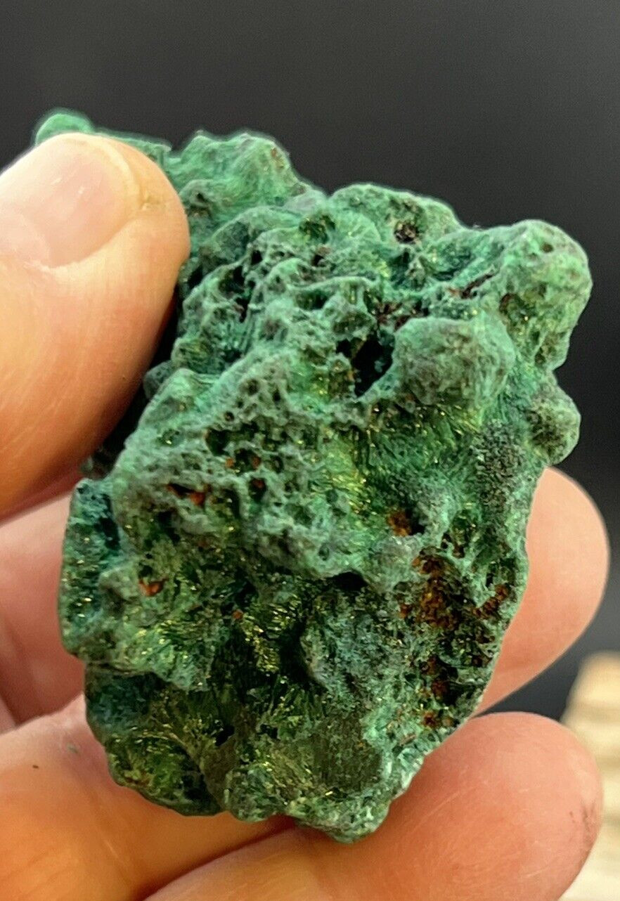 High Grade Natural Velvety Deep Green Malachite from South Africa 156 Grams