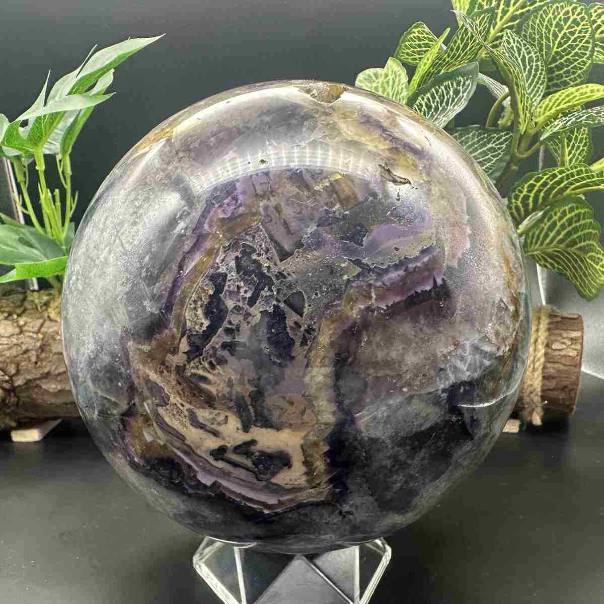 4730g Natural Fluorite Quartz Sphere Crystal Energy Ball Reiki Healing Gem