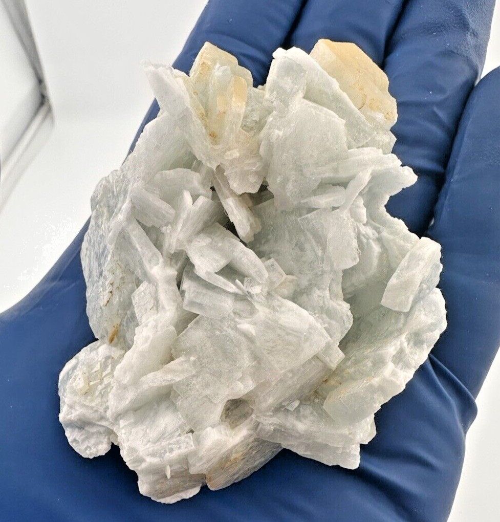 Cluster Sky Blue Barite baryte Crystal Cluster from Morocco 8 oz 3″