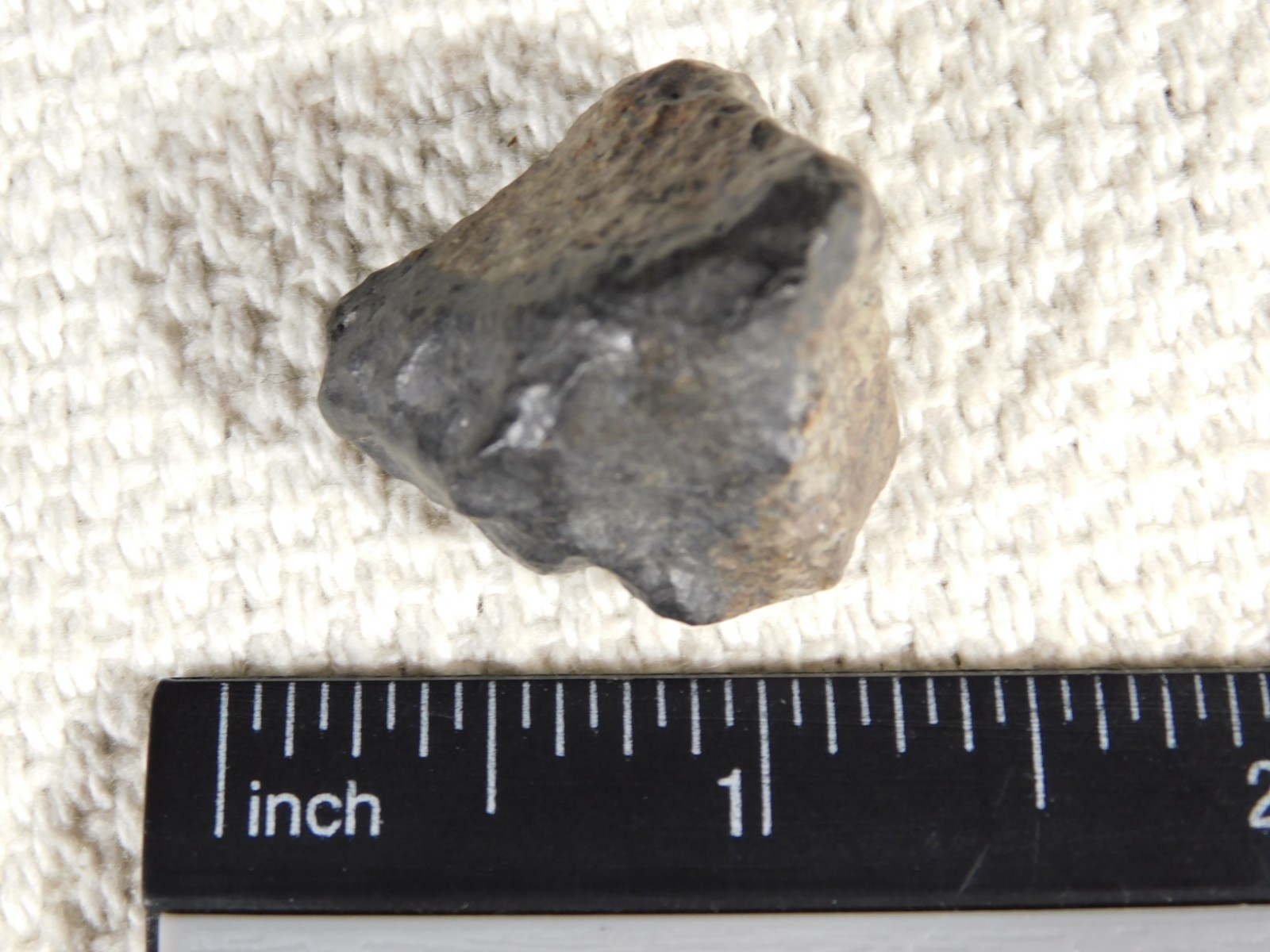 Small Stony METEORITE With Dark Fusion Crust 100% Natural Fell in Libya 16.7gr
