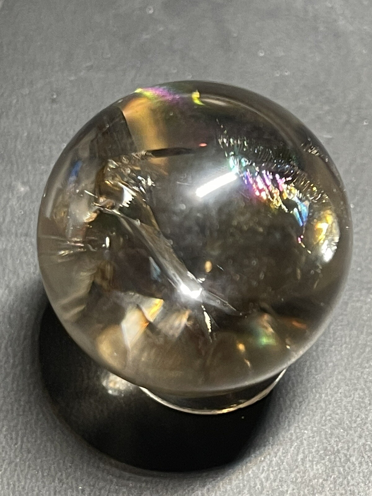 Smoky Quartz Mini Sphere Orb Ball Marble 25.4mm, 22g