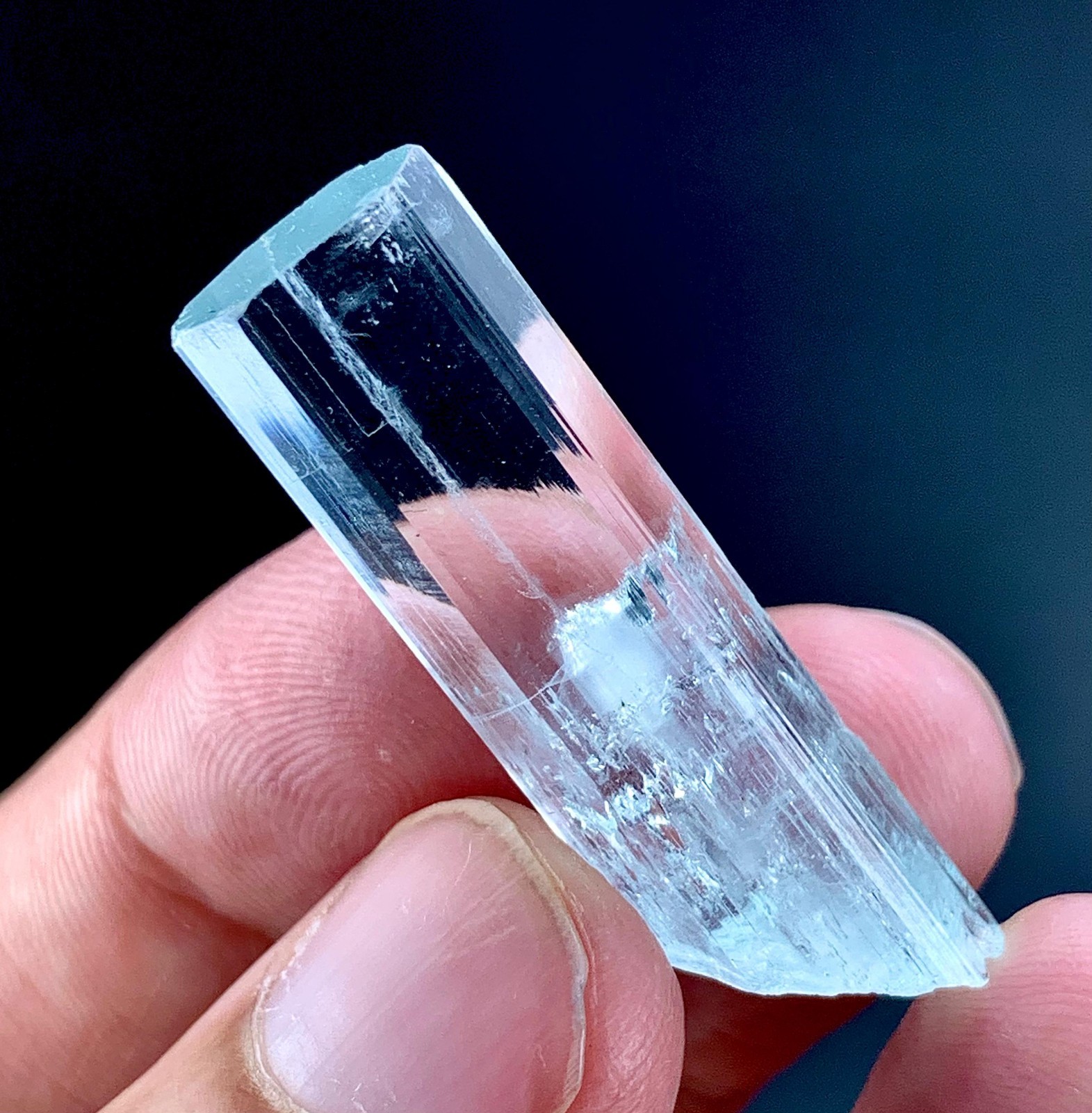 35 Carat Natural Blue Aquamarine Crystal From Shigar Valley Pakistan