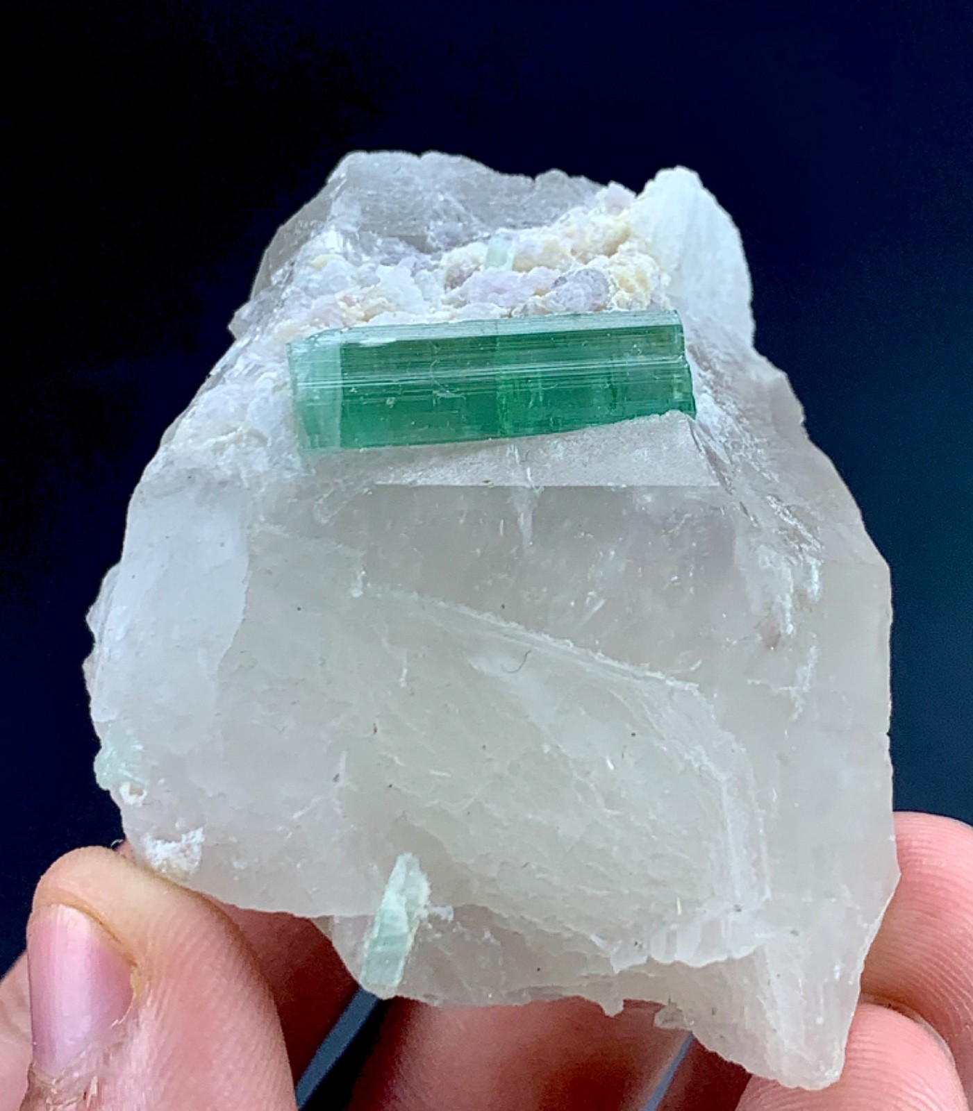 497 Carat Tourmaline with quartz crystal specimen from Afghanistan