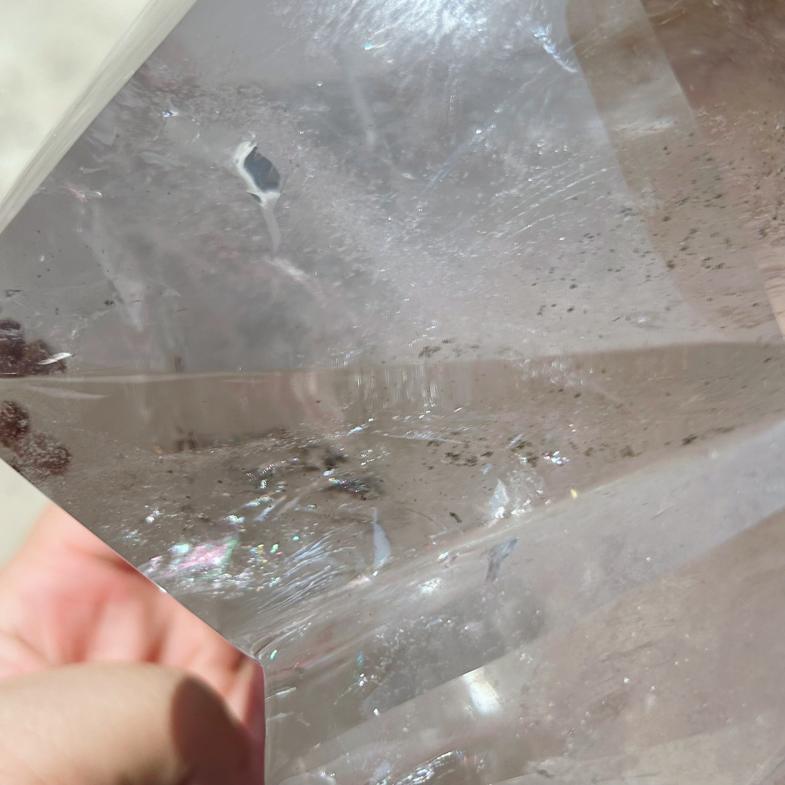 16.1LB Natural Clear Quartz With Phantom Crystal Double Point Healing A210
