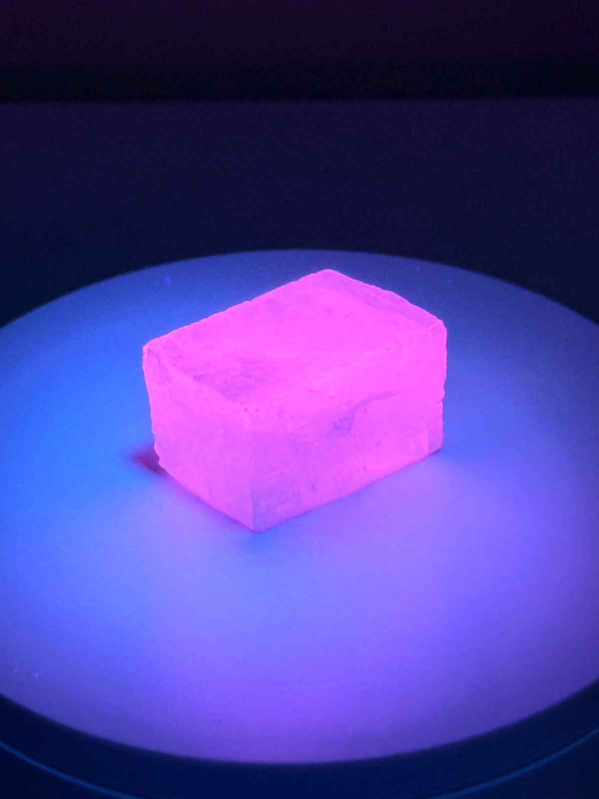 RADIANT Iceland Spar Calcite Crystal Specimen w/ Terlingua-like Fluorescence