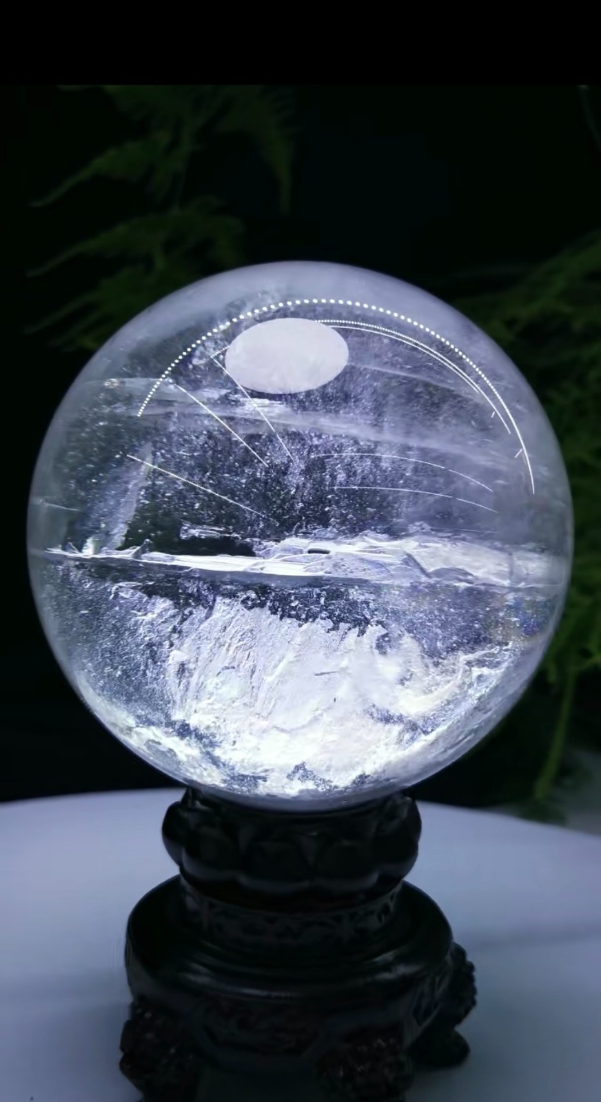 5lb Top Natural Rainbow Clear Quartz Sphere Crystal Ball Reiki Heal Energy Gem