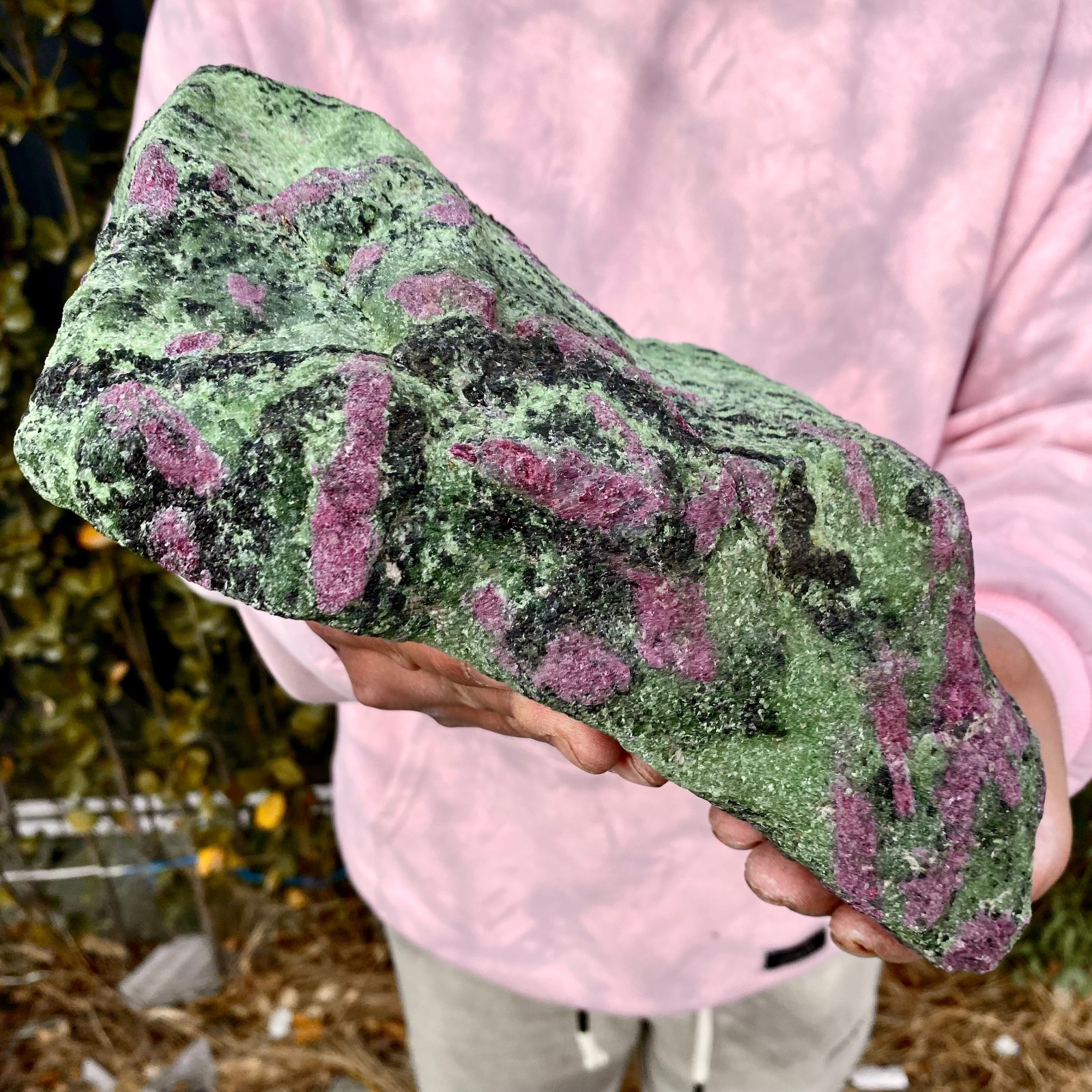7.05LB Natural green Ruby zoisite (anylite) crystal Chakra mineral Healing Energ