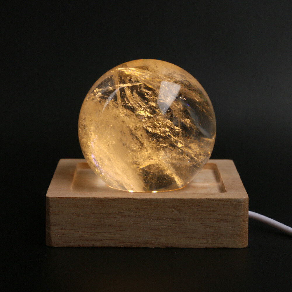 1PC Resin LED Lamp Display Base Wooden Lighted Base Stand for Laser Crystal