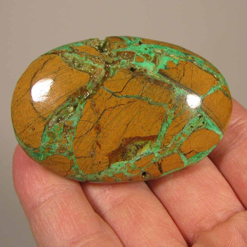 2.4″ Rare SMITHSONITE Gemstone Polished Palm Stone – Indonesia