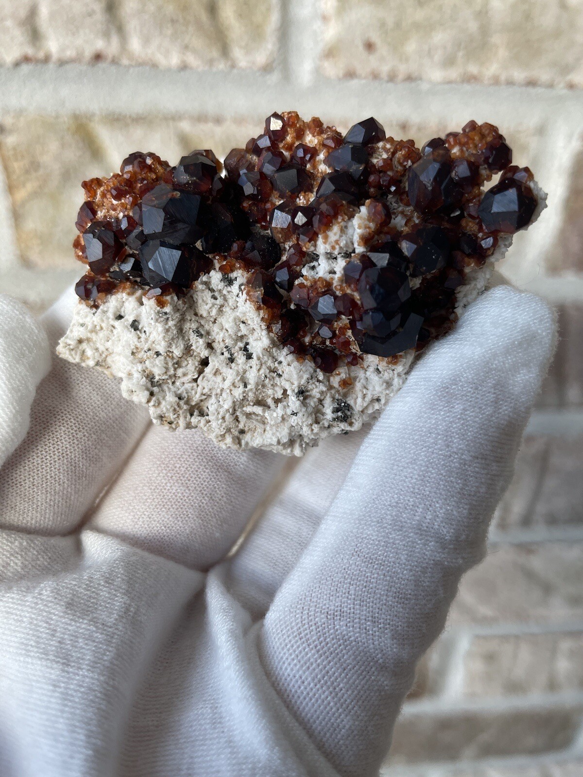 2 3/8” Spessartine Garnet Cluster, Tongbei, Yunxiao Co, Fujian, China