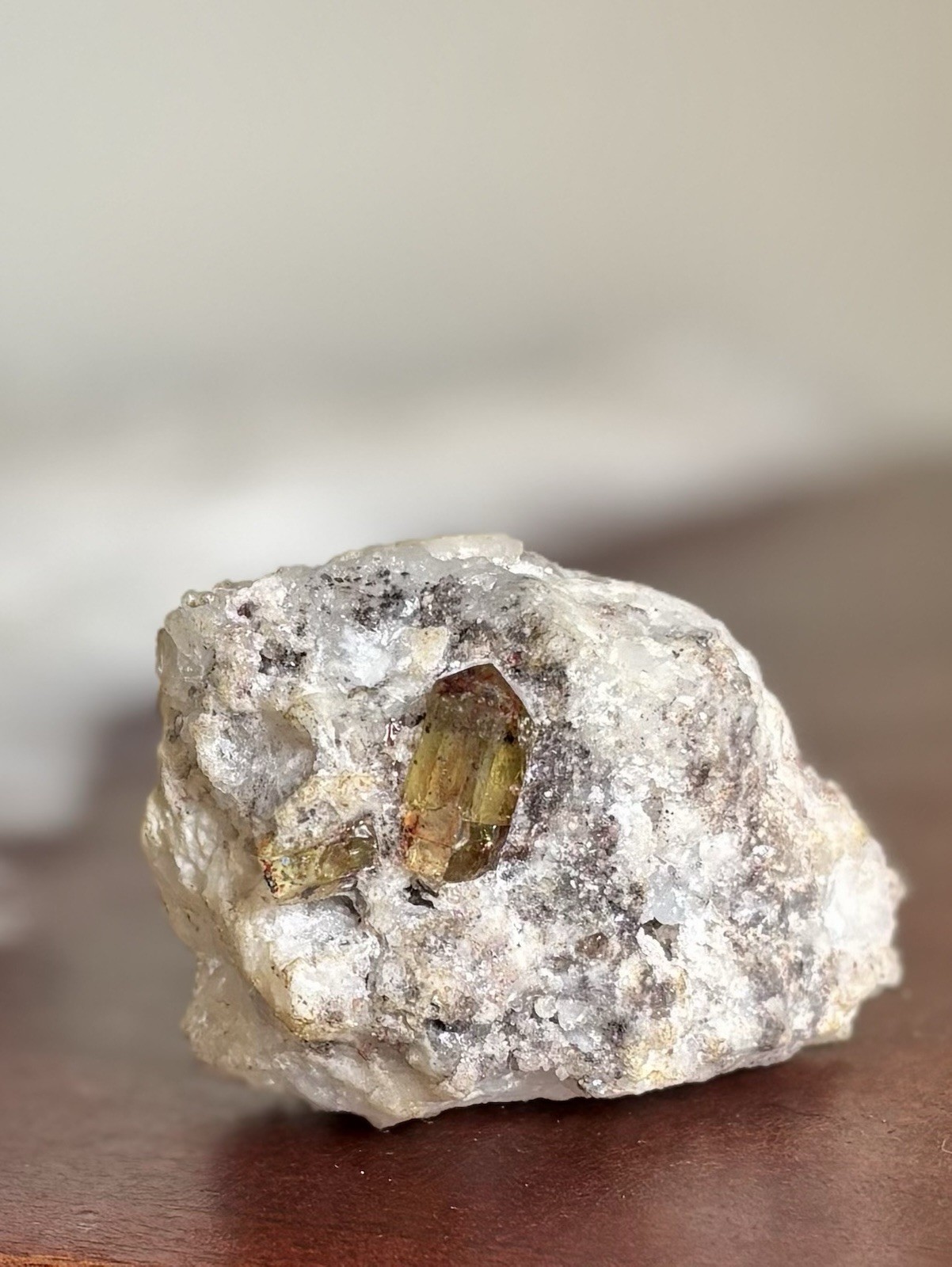 Apatite Crystals with Quartz & Magnetite – from Durango, Mexico