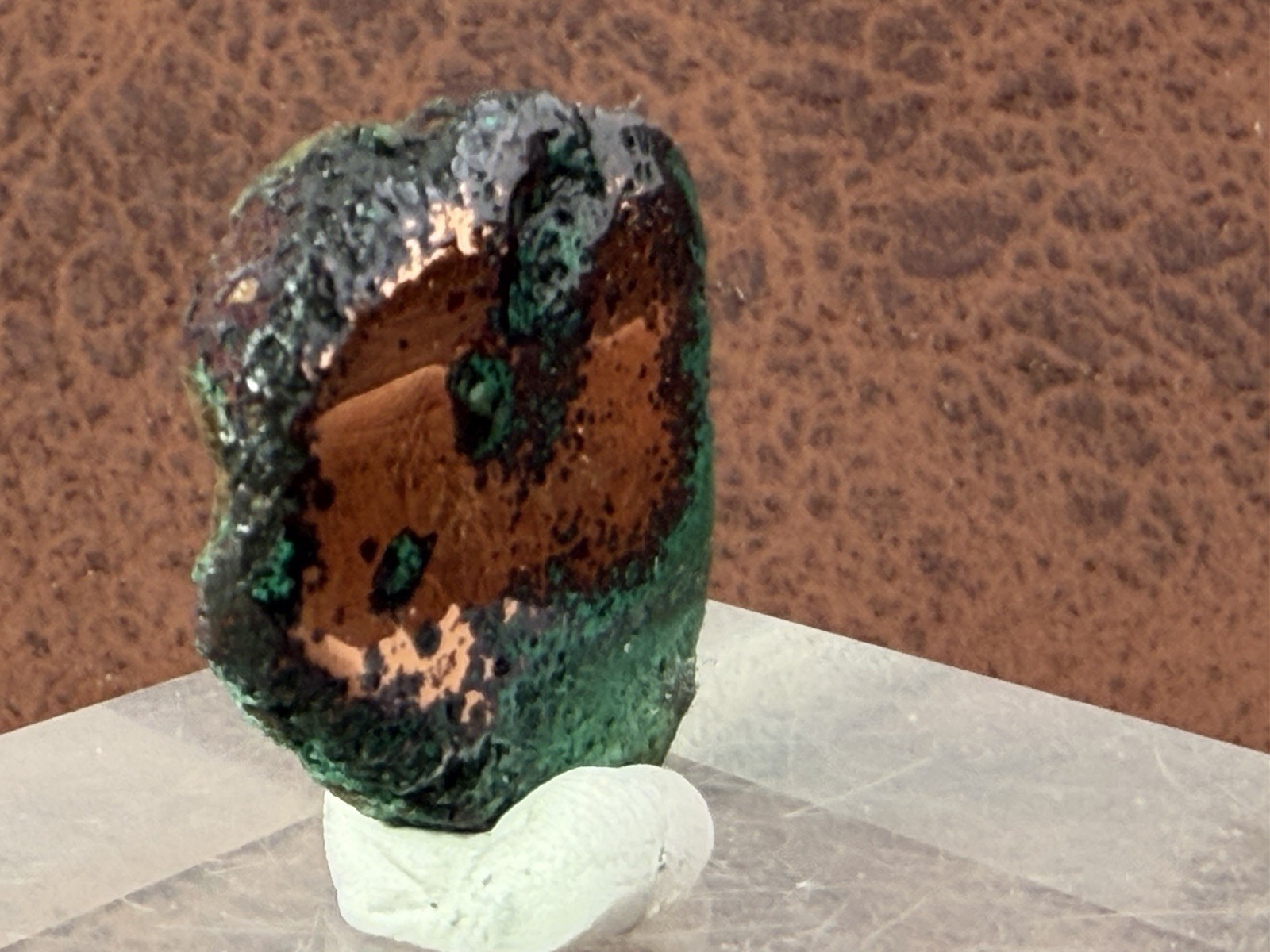 Natural Oxidized Green Glacial Float Copper with Buffed Finish, Michigan 13.0 g