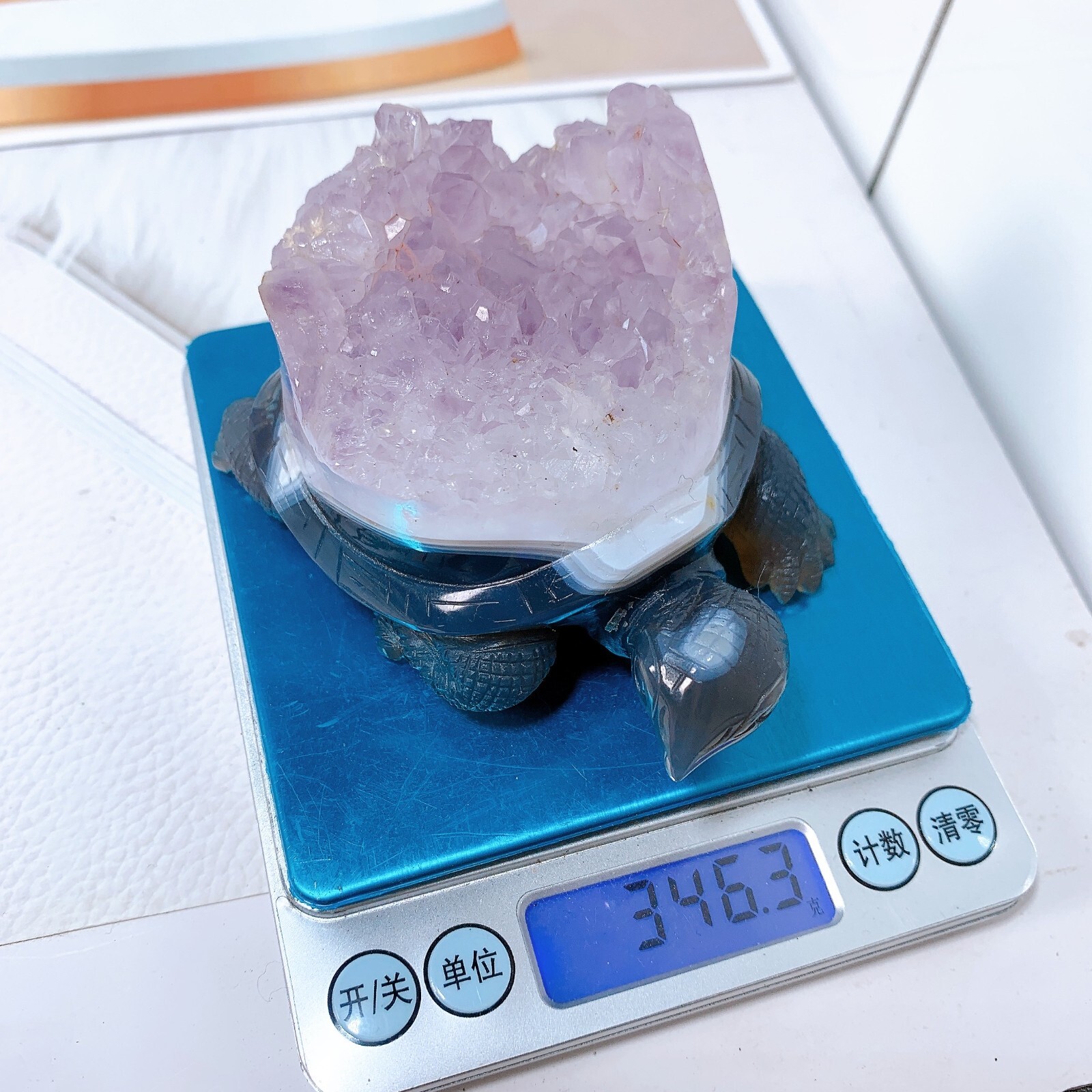 1pc Natural amethyst agate turtle Crystal turtle carving healing Home decora
