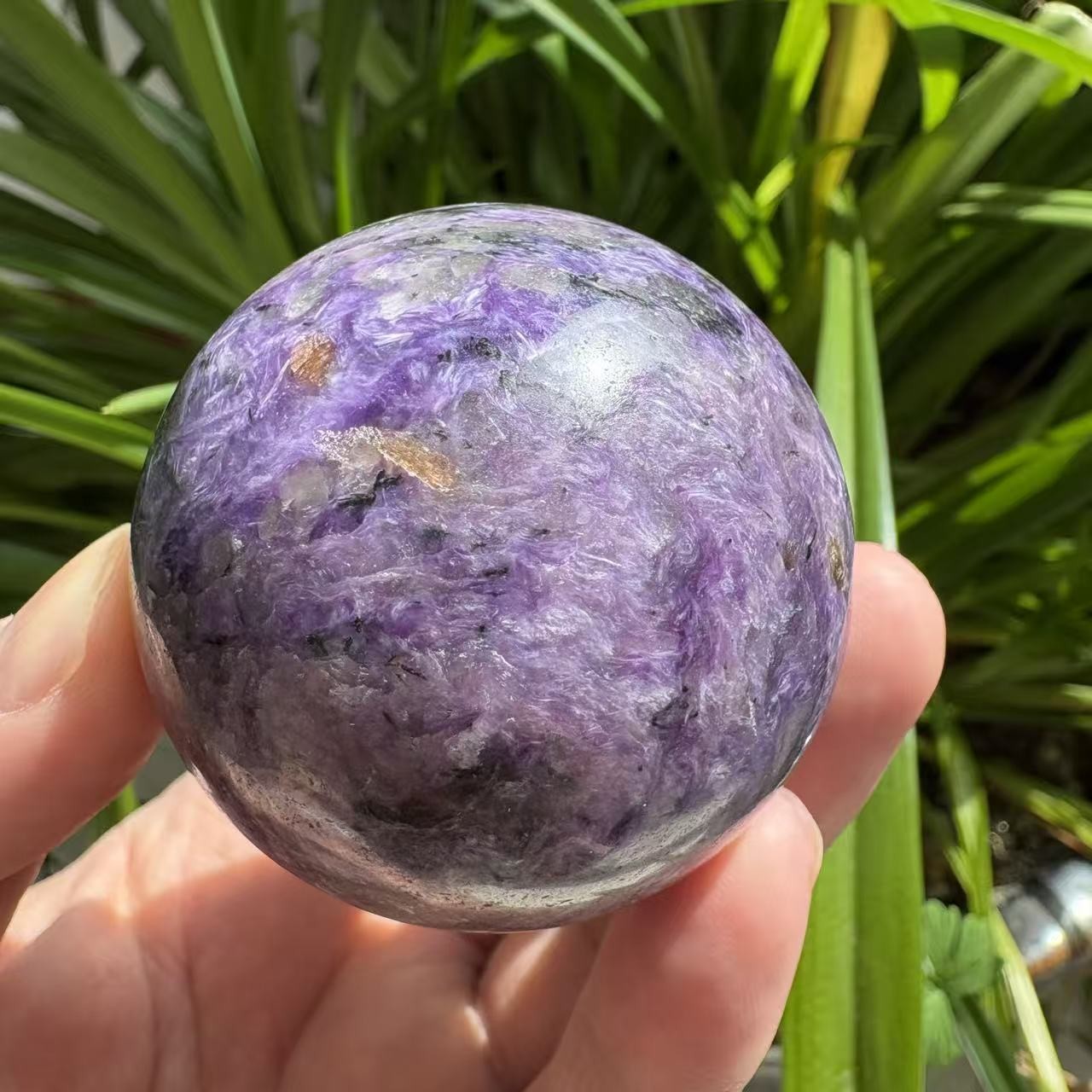 Natural Charoite Sphere 200 Gram 2″ Crystal Ball Healing Gemstone