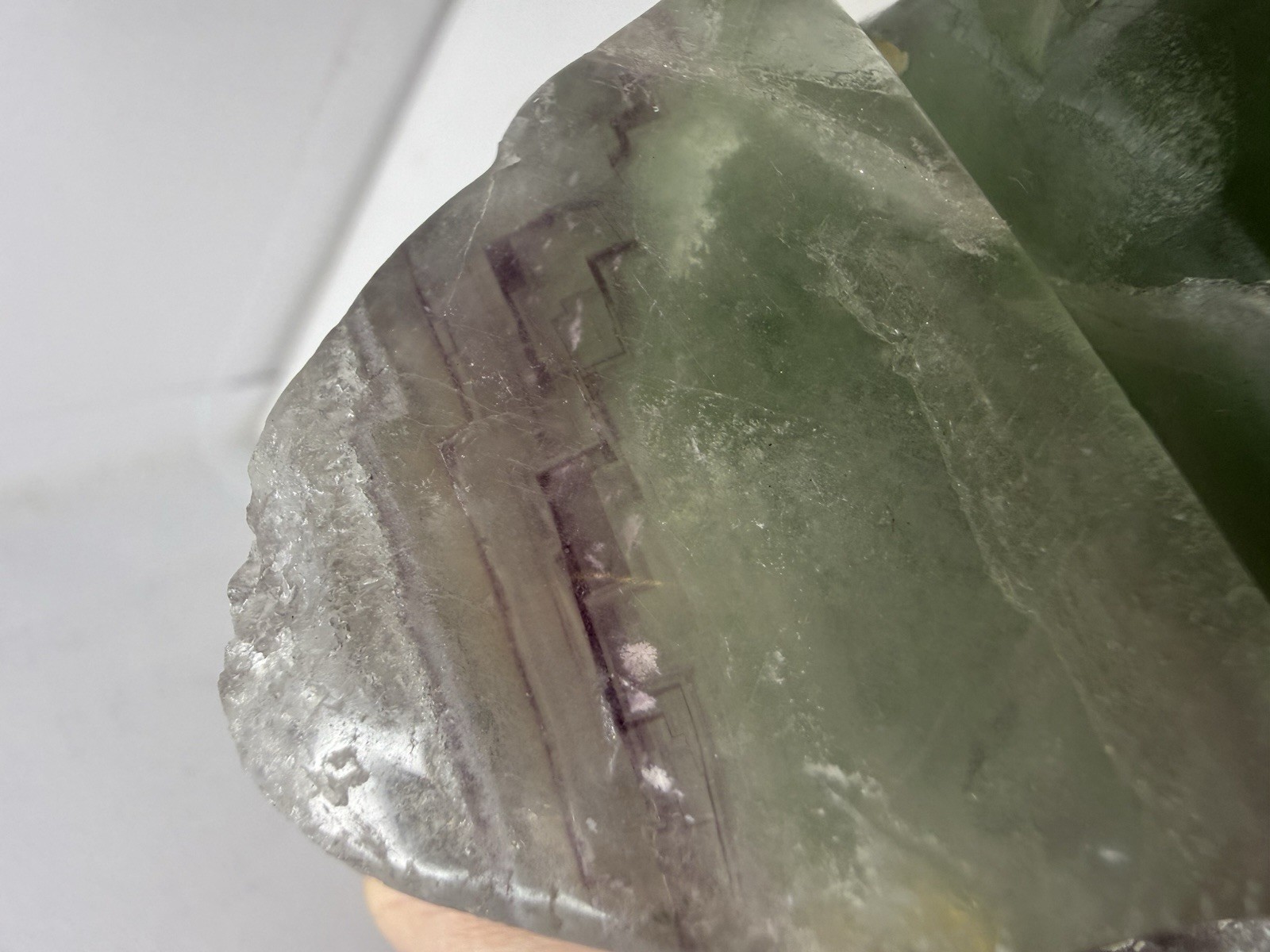 Large Natural Green And Purple Fluorite Crystal Carved Polished Skull 1lb 13oz