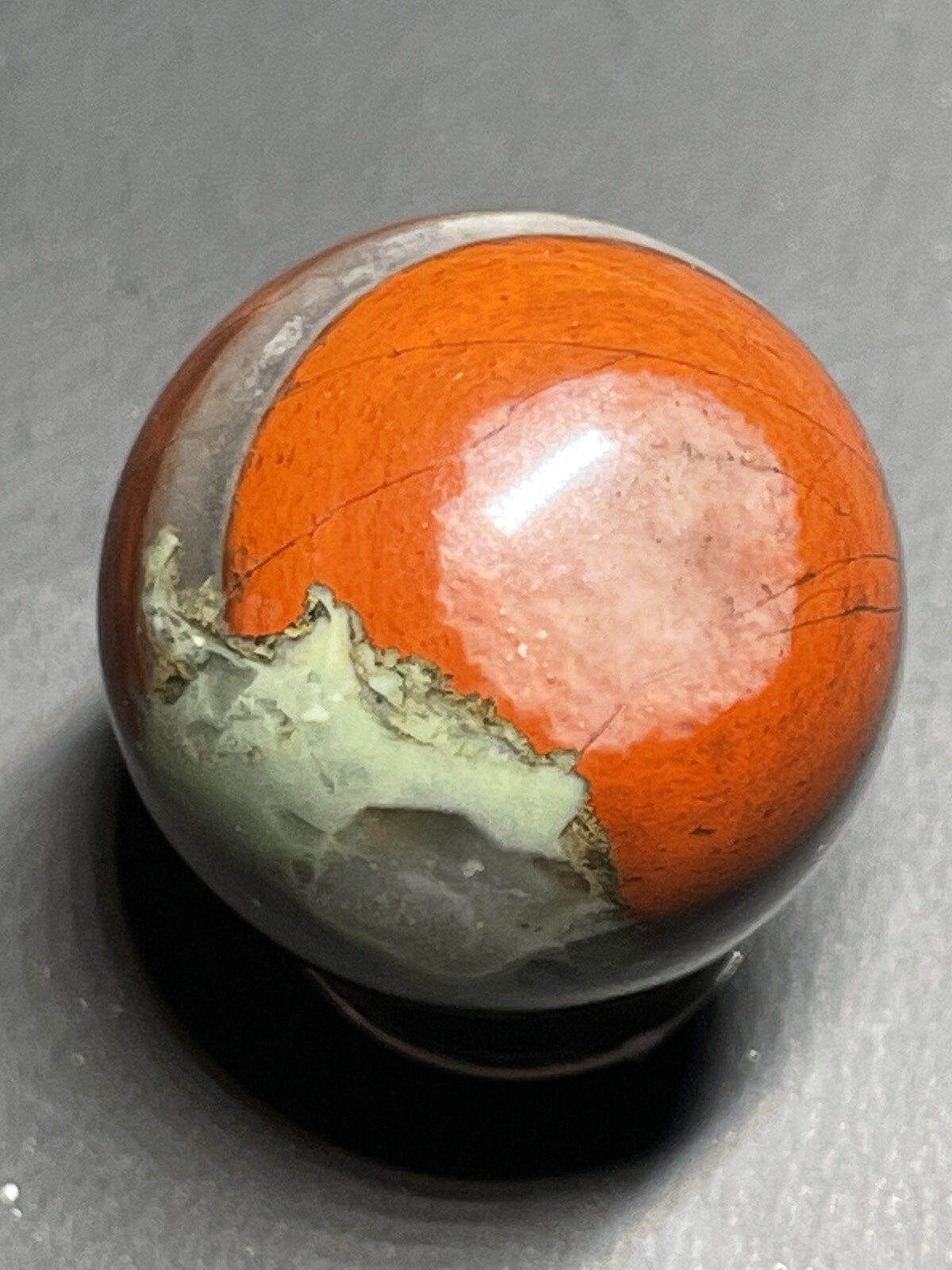 African Bloodstone Mini Sphere Orb Ball Marble 23.8mm 19g