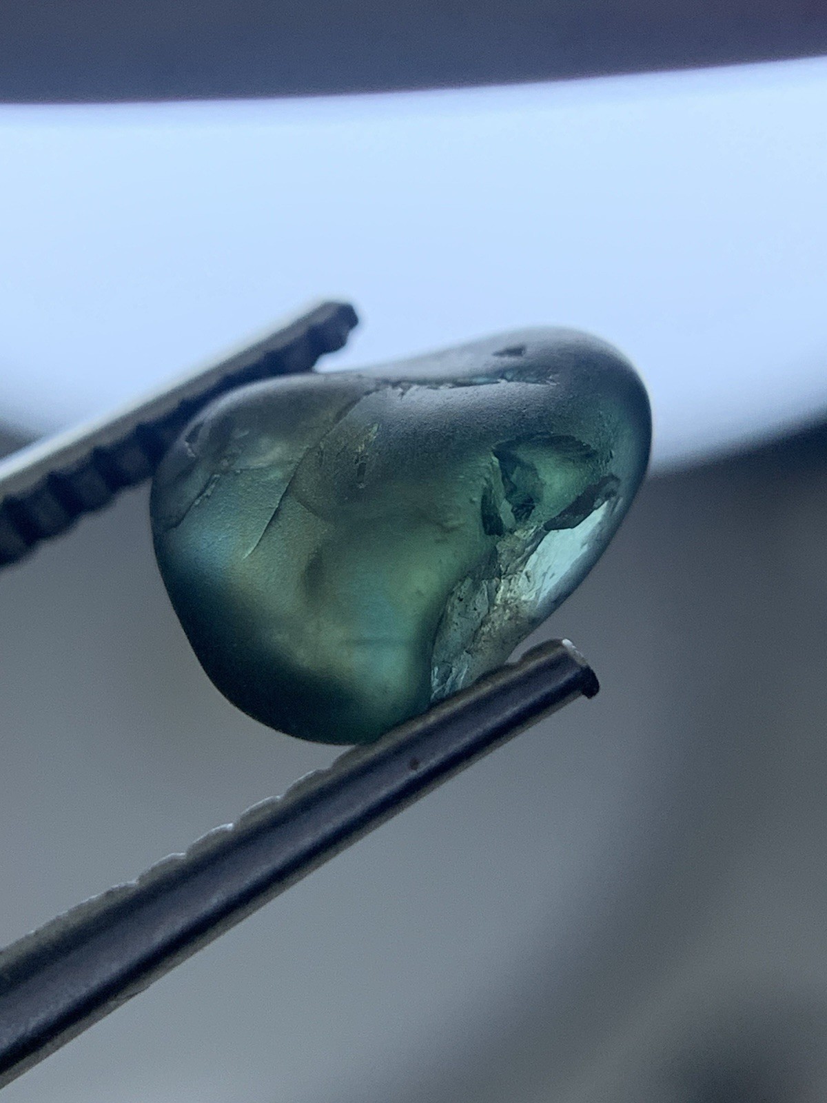 1.58 Crts Gorgeous Piece Facet Grade Blue & Green (Teal) sapphire Rough