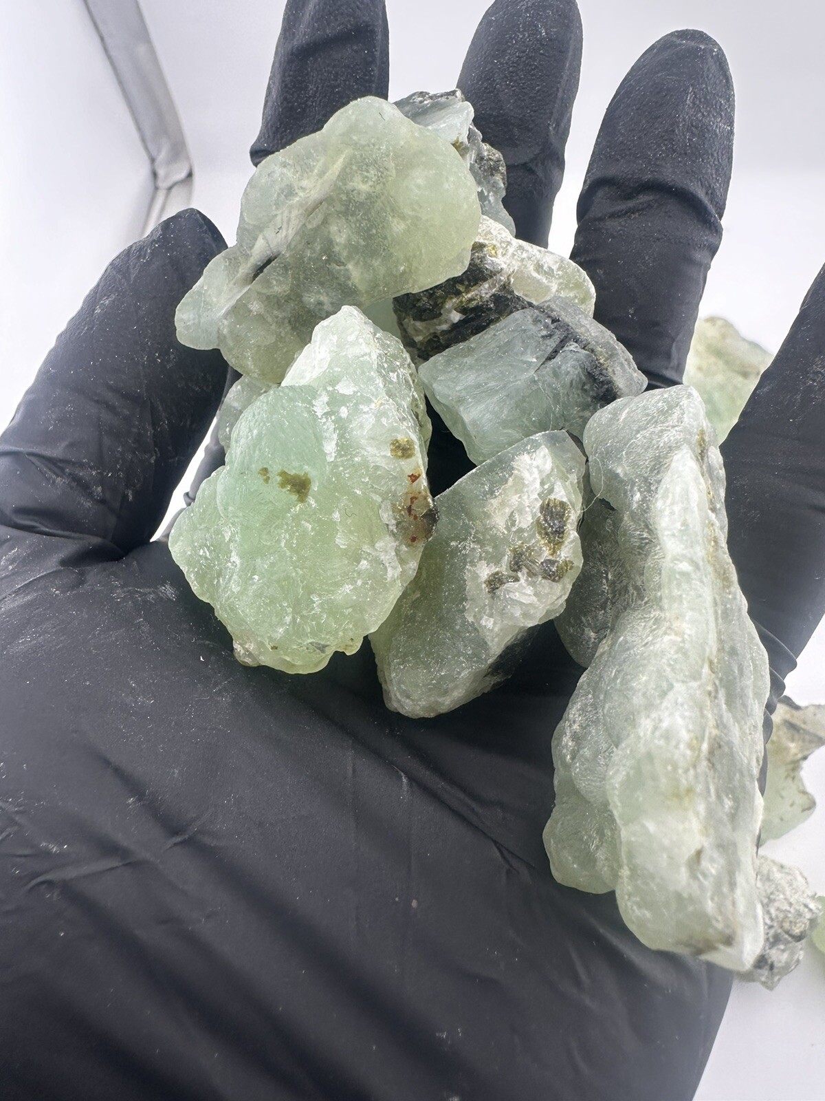 1 8 lb Prehnite with Epidote Inclusions from Mali Jewelry Making Gemstones