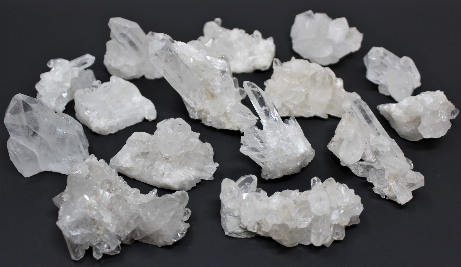 Bulk 1/2 lb (2 – 3 piece lot) Natural Clear Quartz Crystal Clusters Geodes