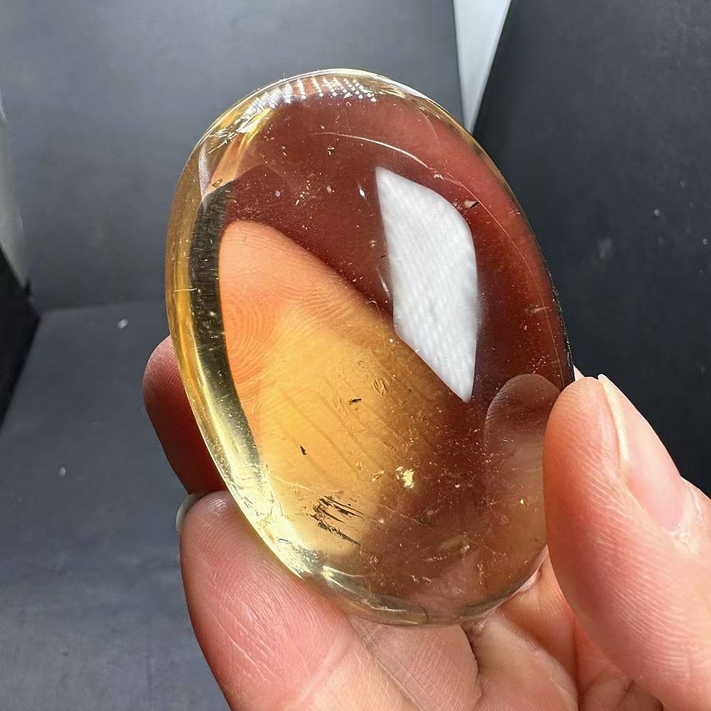 124g Natural Rainbow Smoky Quartz Sphere Crystal ball Energy Reiki healing Gem