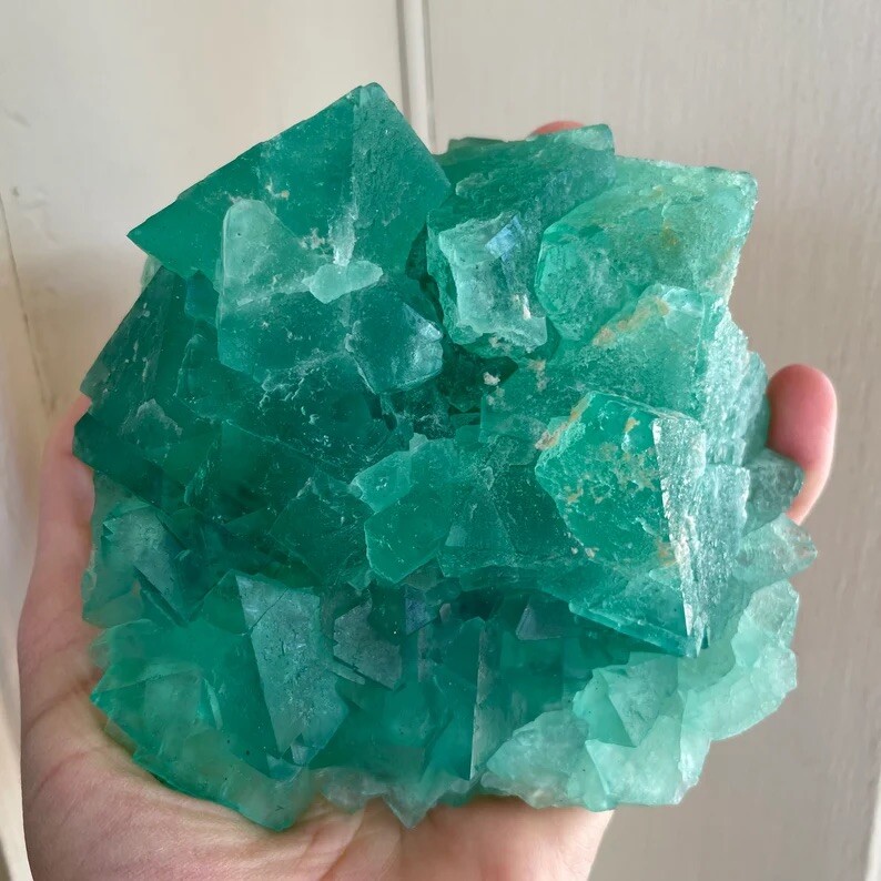 Rare 4.6” XL Riemvasmaak Fluorite Crystal Cluster 2.1lb Specimen – South Africa