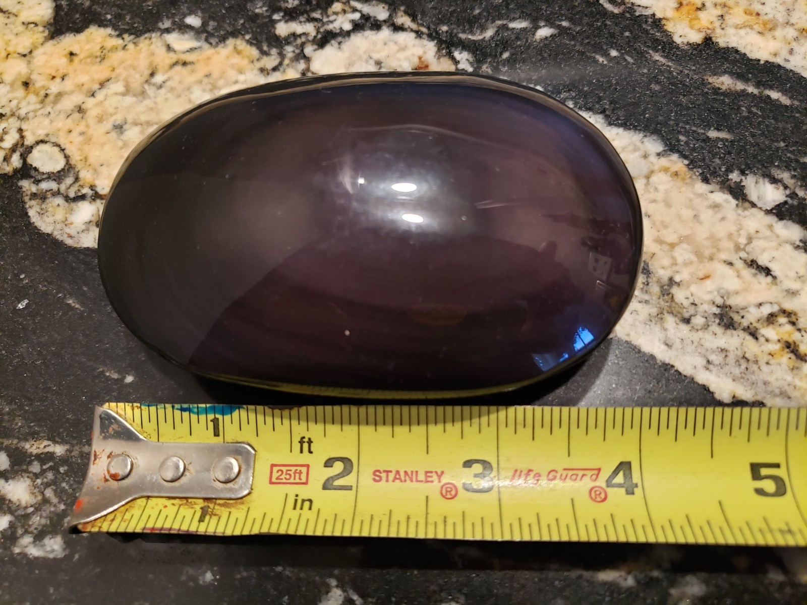 4.25″ Rainbow Obsidian Crystal Free Form Puffy Oval, 324g or 11.4 oz