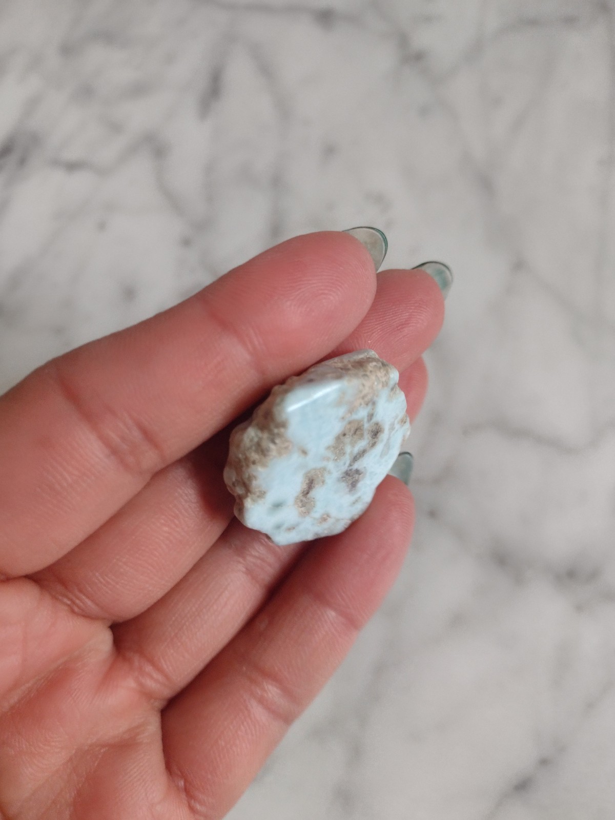Dominican Republic LARIMAR Stone Specimen Crystal Polished Rare Stone L18