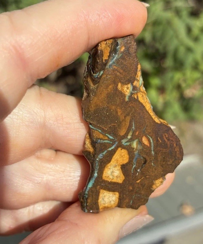 Beautiful 88ct Large Australian Boulder Opal Rough Loose Spider Specimen Green D