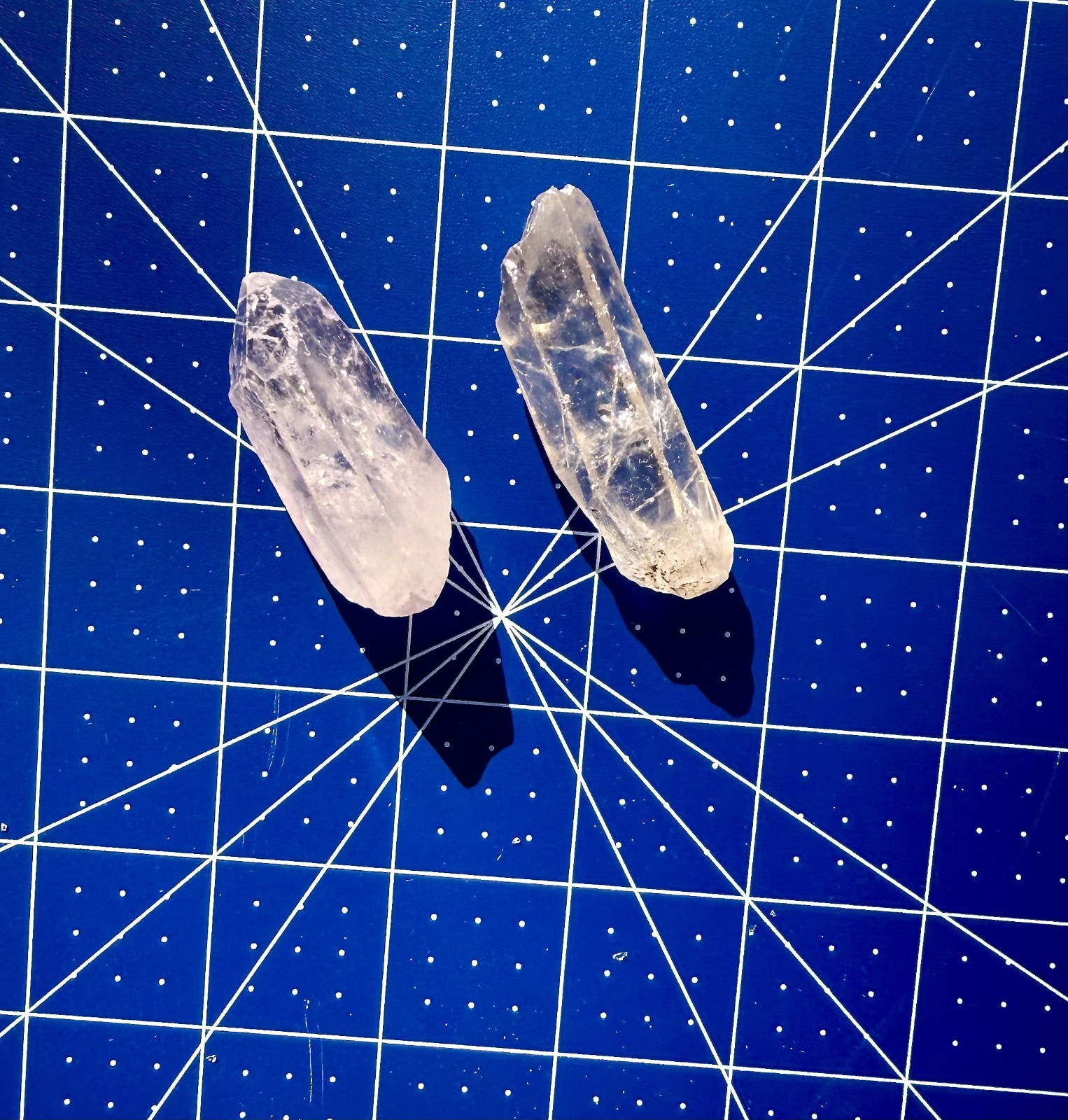 Two Natural Clear Quartz Crystal Points Roughly 1.5″ to 2.0″ in Size Raw Crystal