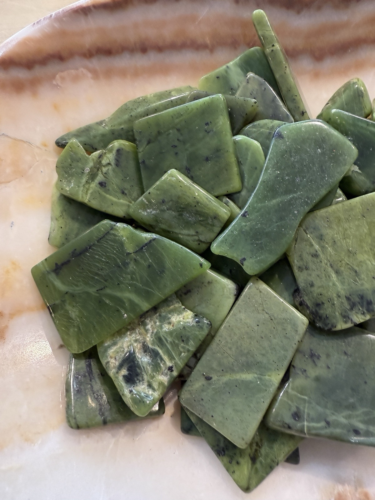 Nephrite Jade Slab- Polished Natural Nephrite Jade Crystal, Siberia, Exceptional