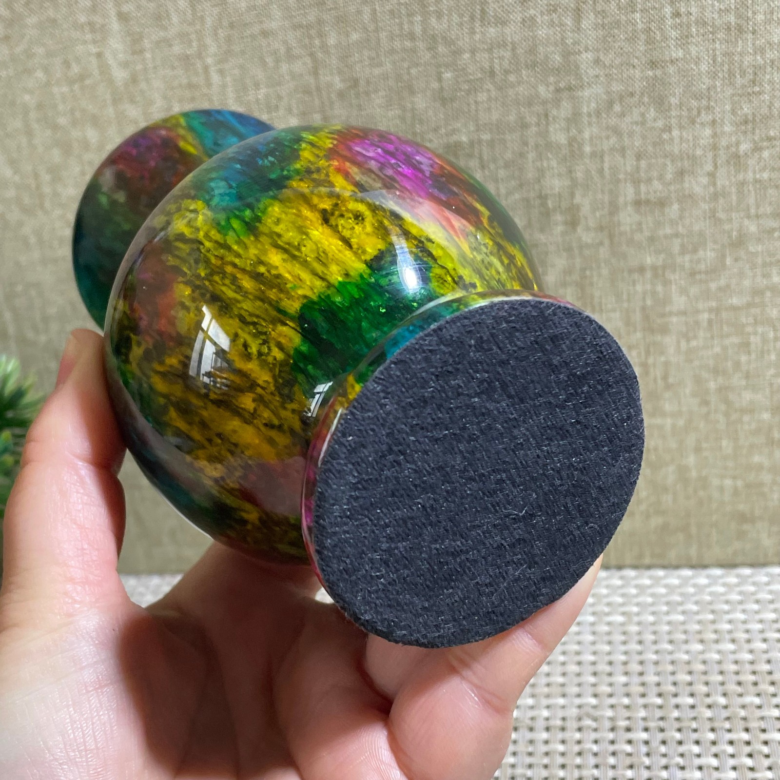 871g Seven Colors Jade vase specimen Decorative -Taiwan China