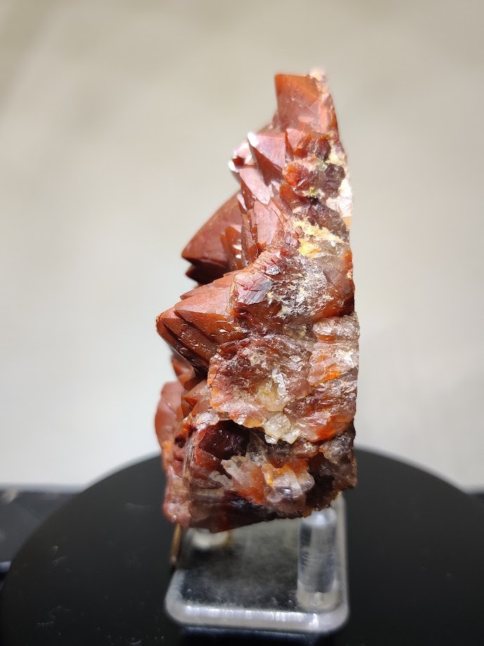 Large SATURATED Red Hematoid/Ferruginous Quartz Crystal Cluster: 242g Morocco
